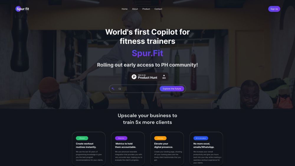 Spur.Fit : AI Boosts Fitness Pros' Digital Presence & Growth