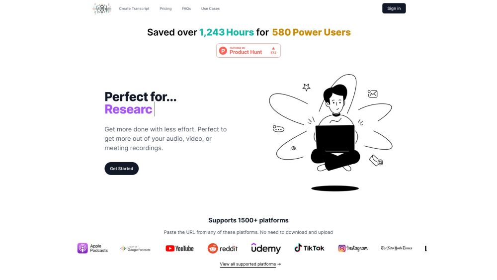 Transcript.LOL: Efficient Transcribing for Learning & Productivity