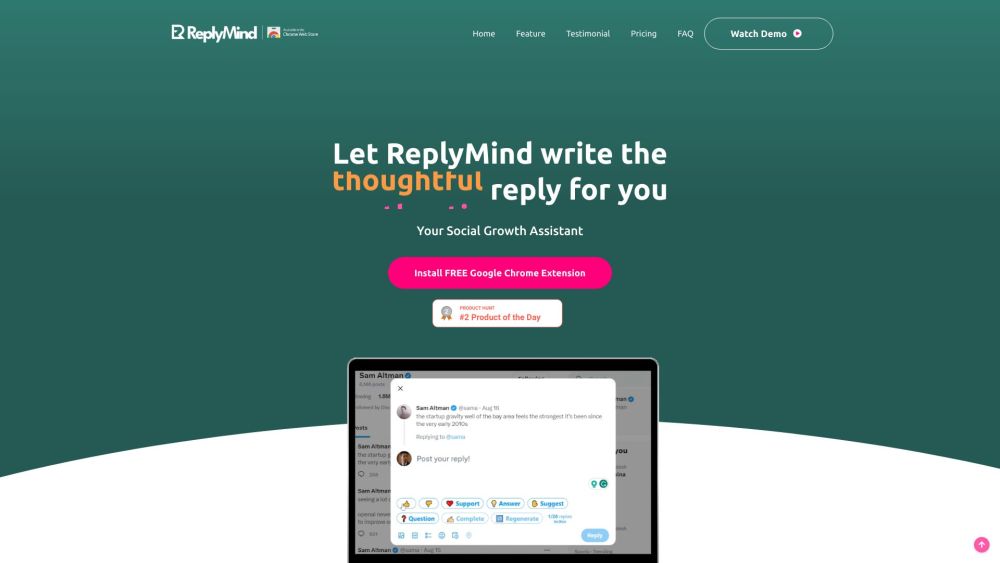 ReplyMind: Smart Reply Generator for LinkedIn, X, Product Hunt