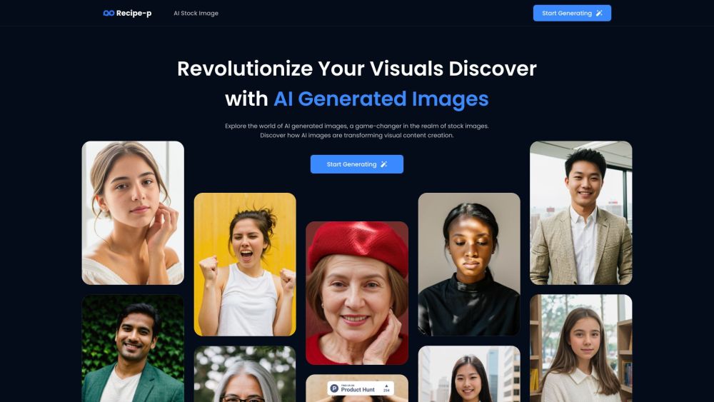 Recipe-p: Free AI-Created Human Portraits Platform Online : Stunning, lifelike faces instantly, no cost