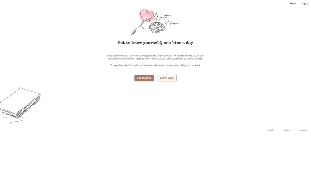 Write it Down: AI Tool for Daily Writing, Insights & Therapy Support