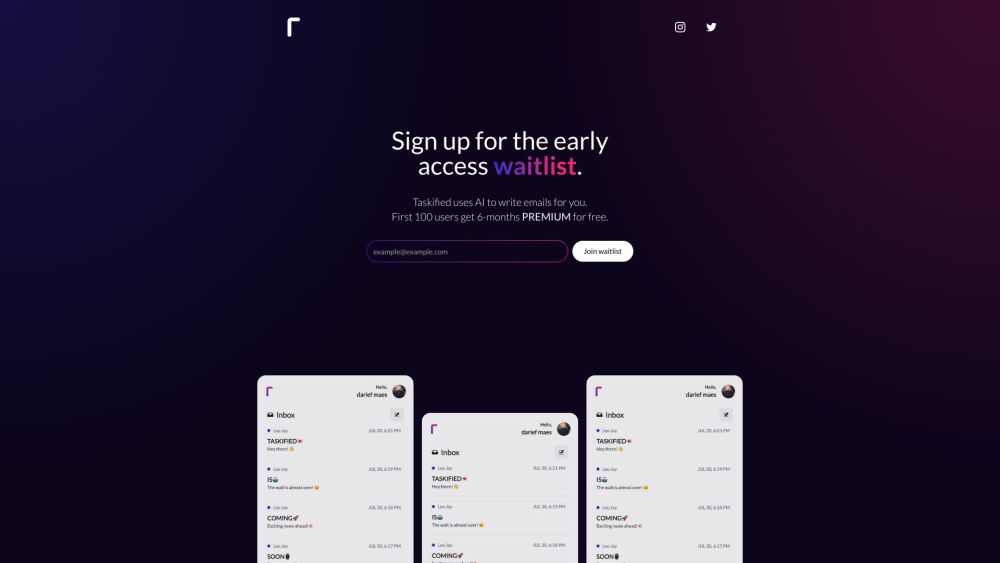 Taskified: AI Email Solution for Reading, Drafting & Sorting
