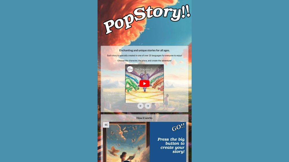PopStory!! : Audiobook Creator, Story Generator, Vibrant Pictures