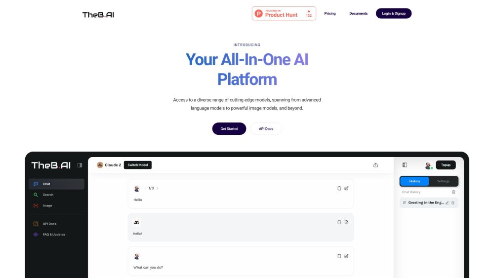 TheB.AI : Intuitive Interface, Unified API & Advanced Models