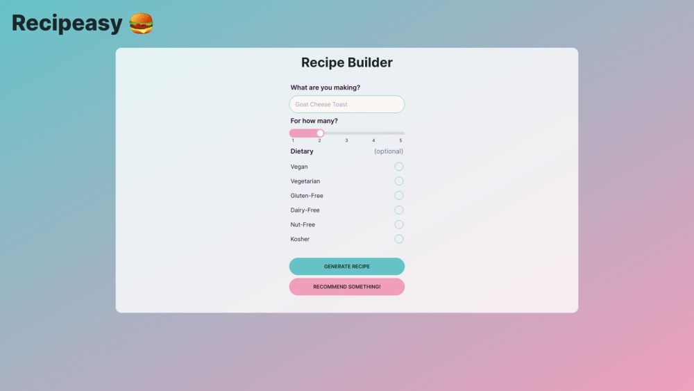 Recipeasy: AI Meal Planner for Personalized Recipes