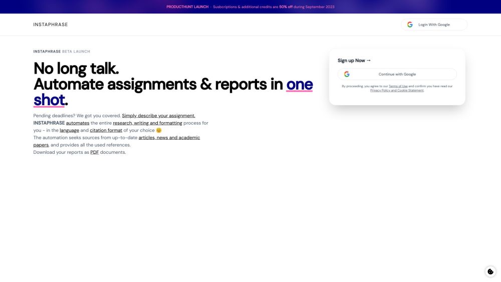 Instaphrase: AI Report Engine for Fast, Accurate Assignments & Reports
