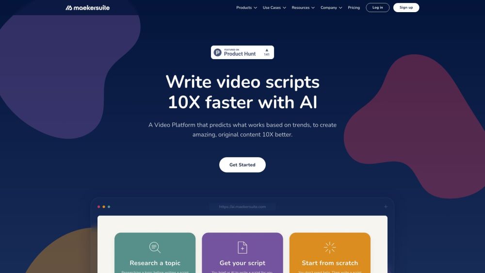 Maekersuite: Generate Scripts, Explore Trends, Analyze Niche, Edit with AI