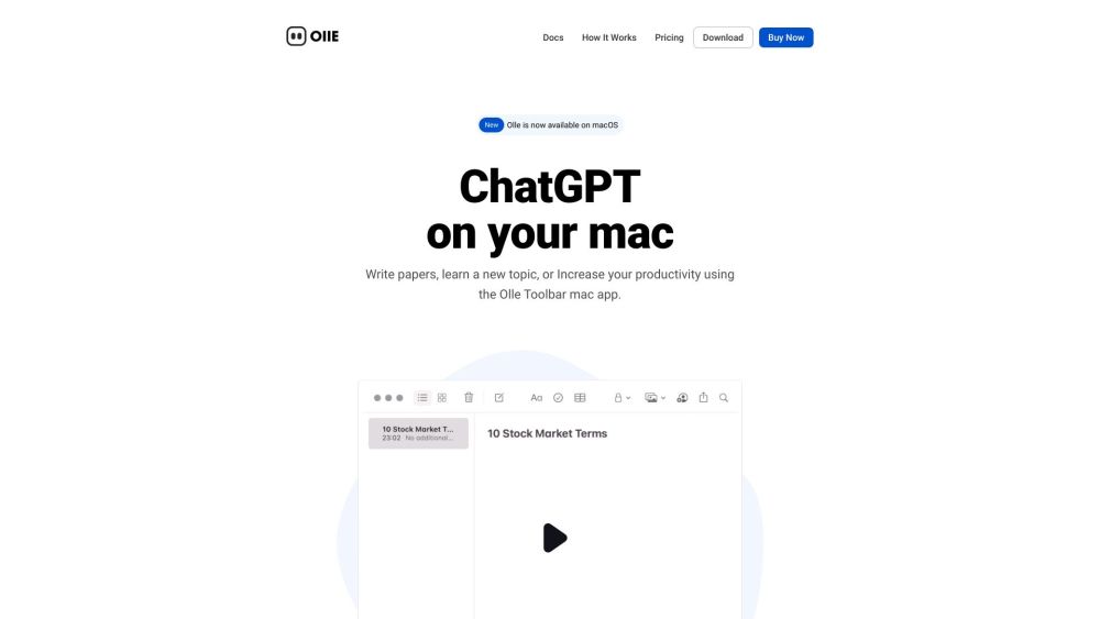 Olle: AI Toolbar, Seamless Integration, Boost Productivity