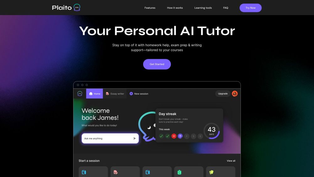 Plaito: AI Tutor for Homework, Essays & Language Learning
