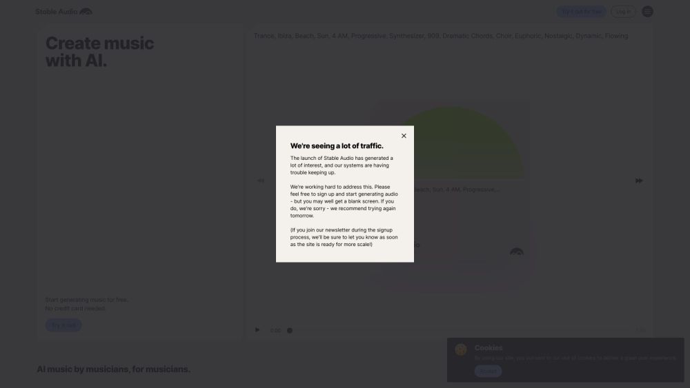 Stable Audio : AI-Powered Music & Sound Effects Creation Tool