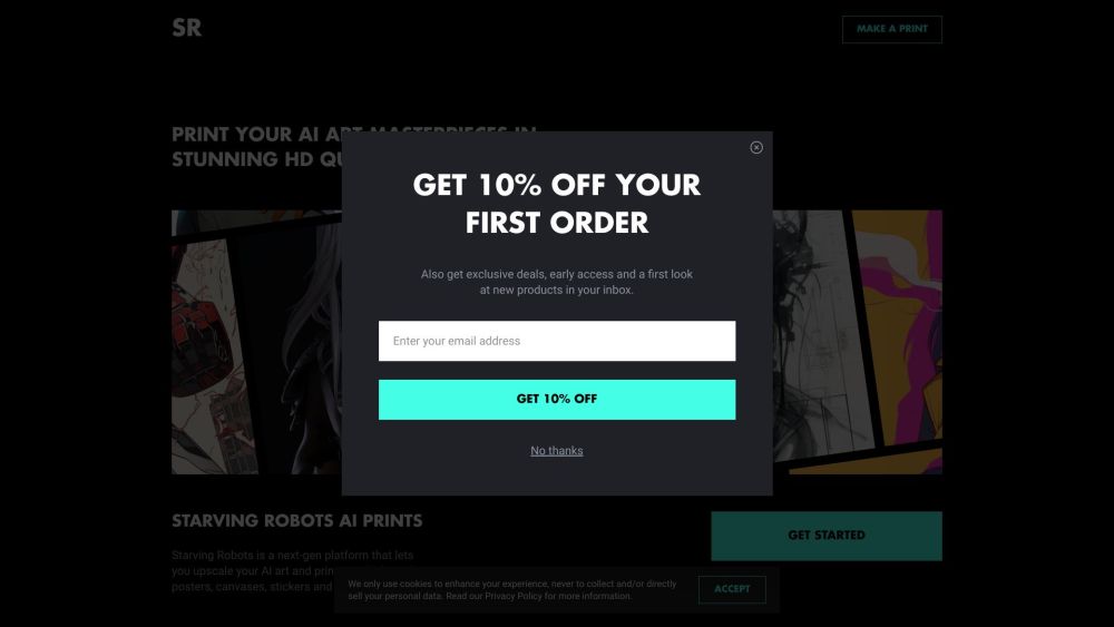 Starving Robots: Upscale AI Art for Premium Prints & More