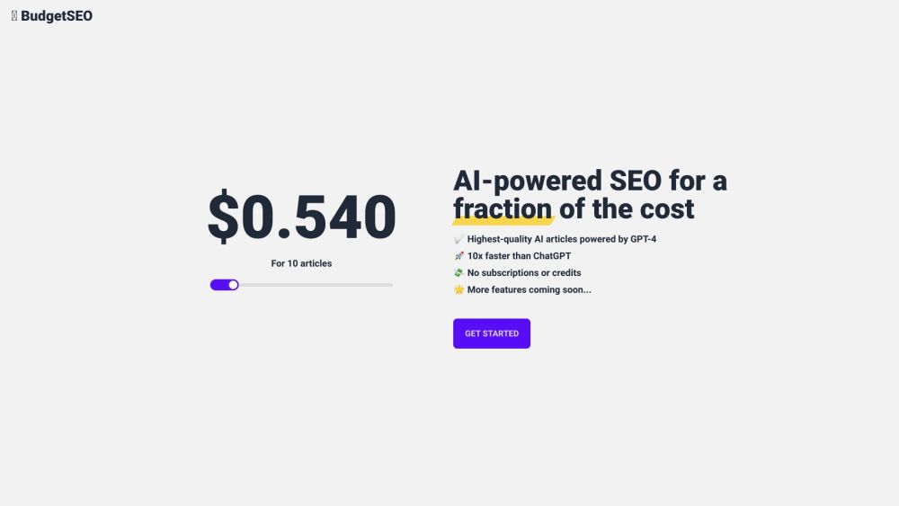 BudgetSEO: AI-Powered SEO Articles Fast & Affordable