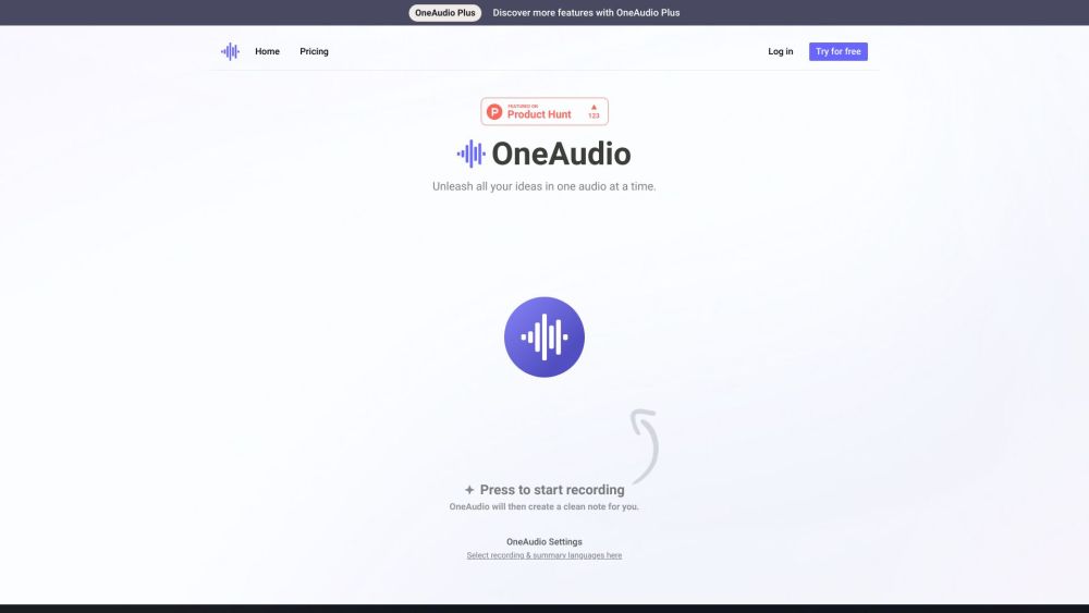OneAudio: Summarize, Transcribe, Convert Audio to Clean Notes