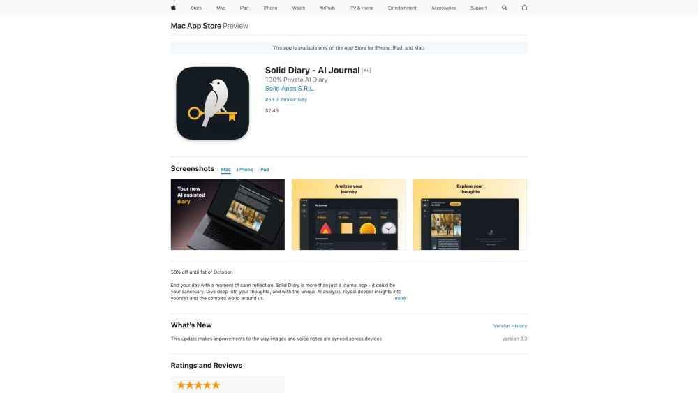 Solid Diary: 100% Private, AI-Guided, Secure Self-Reflection Journal