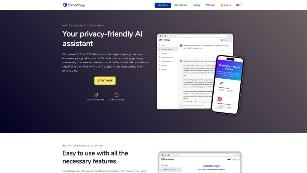 CamoCopy: GDPR-Compliant AI Boosts Productivity & Privacy Security