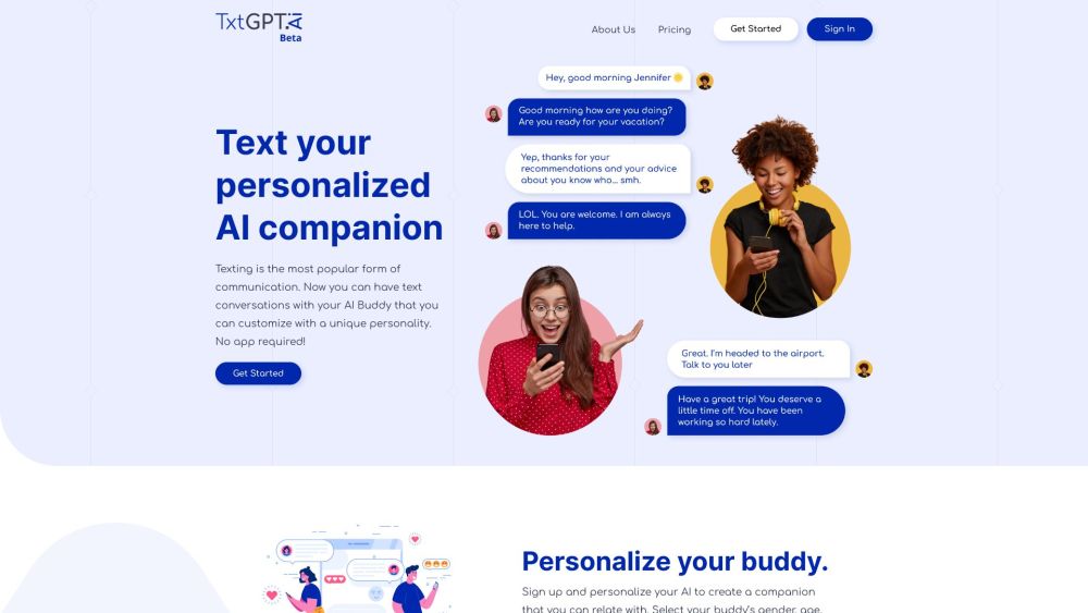 TxtGPT: Personalized AI Buddy for Custom Text Conversations