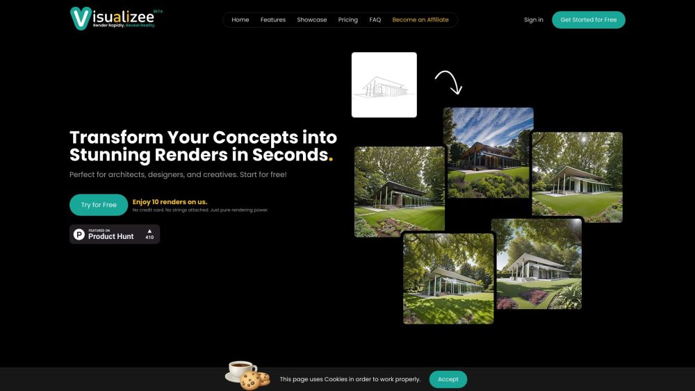 Visualizee.ai: AI-Powered Sketch-to-Render Tool for Stunning Architectural Visualizations