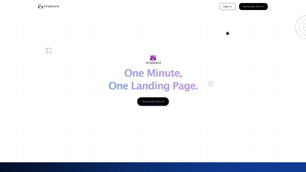 SimpleLand: AI Landing Page Generator for Instant Lead Collection