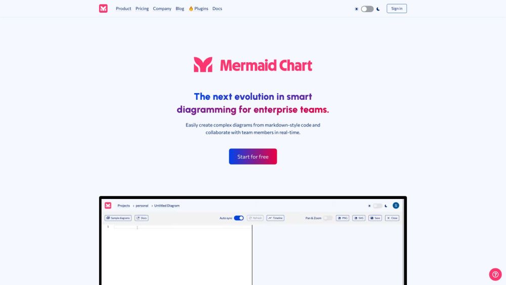 Mermaid Chart: AI Diagrams & Code Docs : Visualize, Collaborate