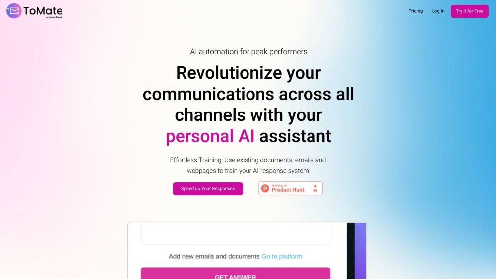 ToMate: AI Email & Chat Responses to Boost Productivity