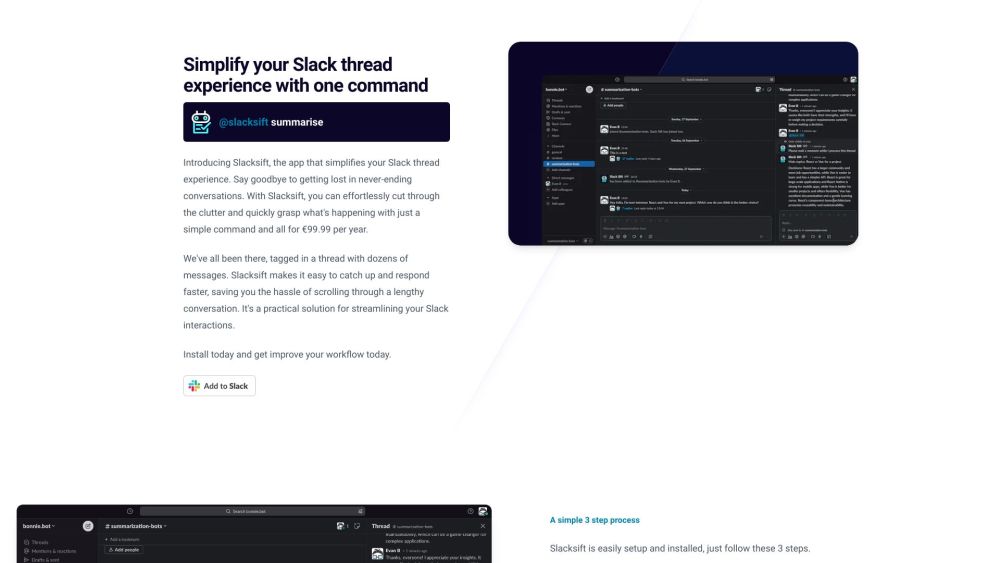 Slacksift: Simplify Threads, Boost Responses, Enhance Productivity