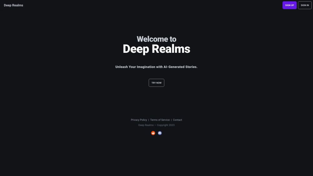 Deep Realms: AI-Crafted Stories, Interactive Worlds, Choices Matter