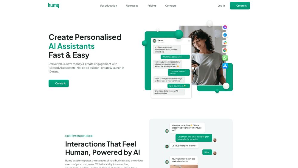 Humy.ai: Build Custom AI Assistants, No Coding, Boost Growth