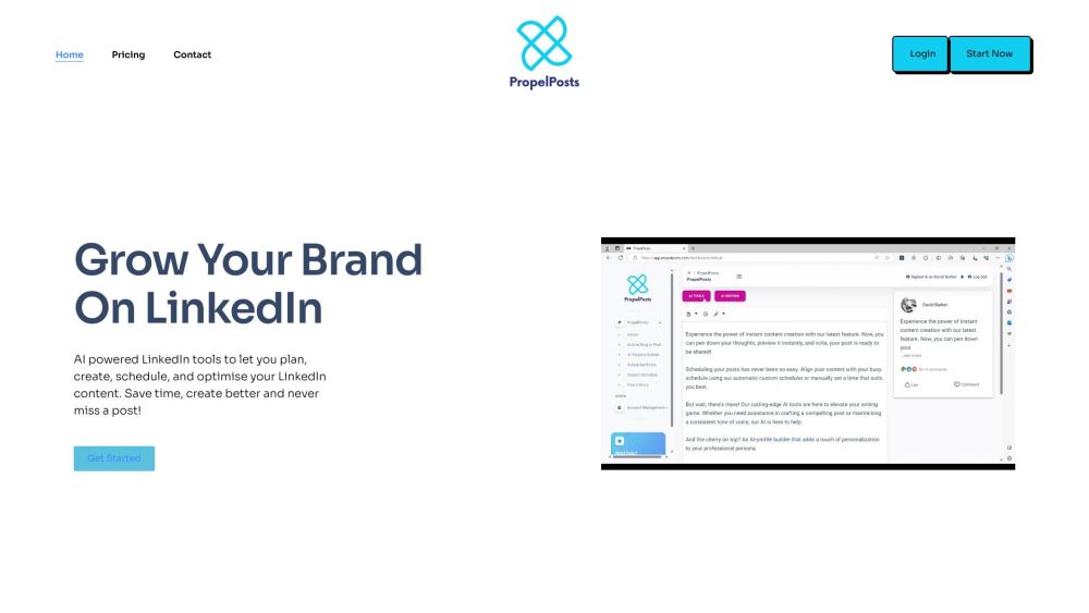 PropelPosts: AI-Crafted Content, Boost LinkedIn, Build Brand