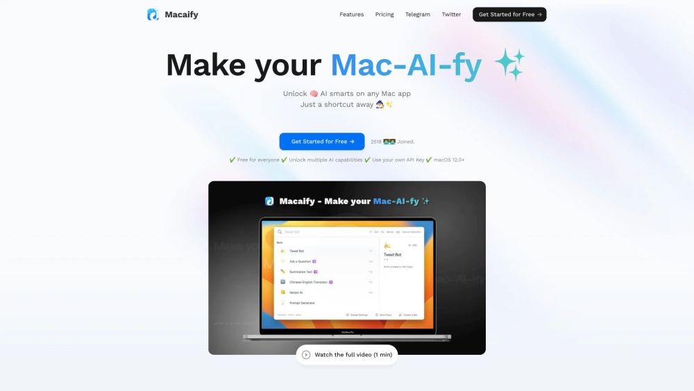 Macaify: ChatGPT AI for Mac Apps, Efficient Text Replacement