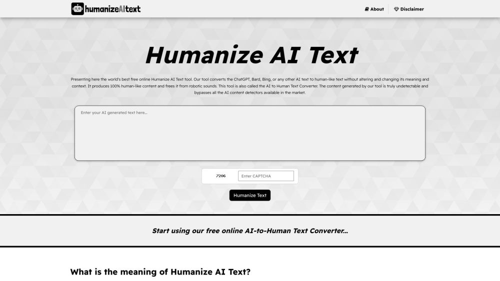 Humanize AI Text: Free Online Conversion, Natural Language, Instant Results
