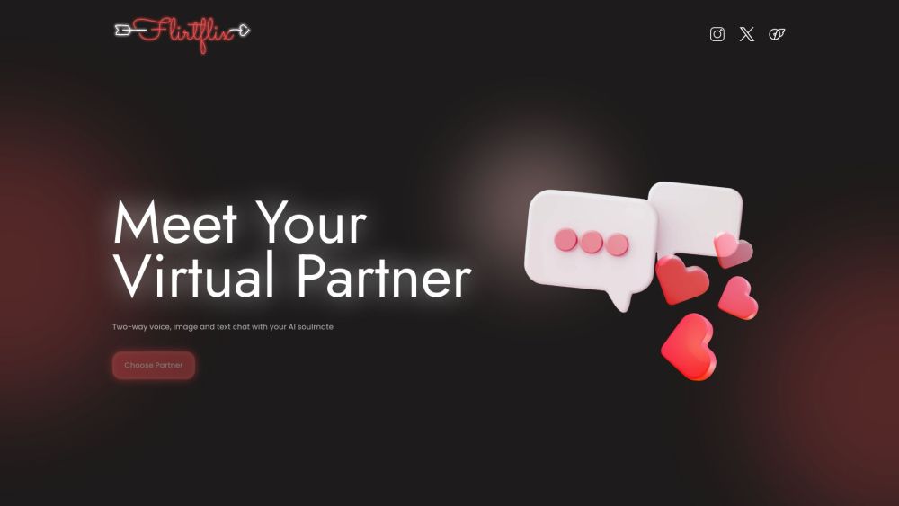 FlirtFlix: AI Soulmate Chat via Voice, Image, Text – Web & Telegram