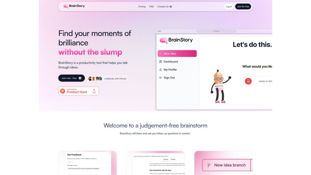 BrainStory: Instant Feedback, No Account Needed, Boost Productivity