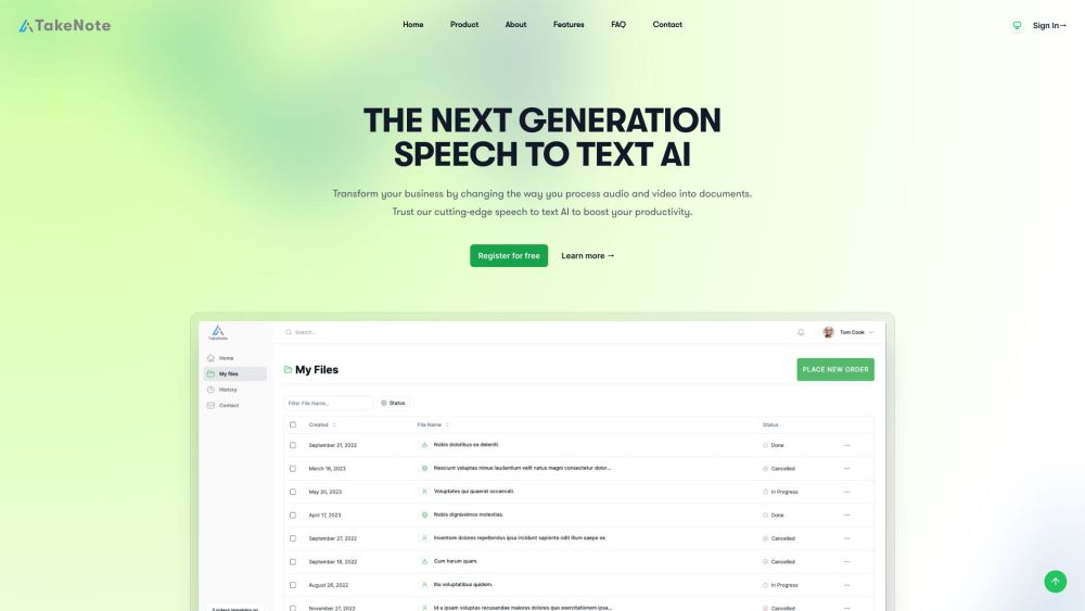 TakeNote: AI-Driven Transcription, Summaries, Visualizations