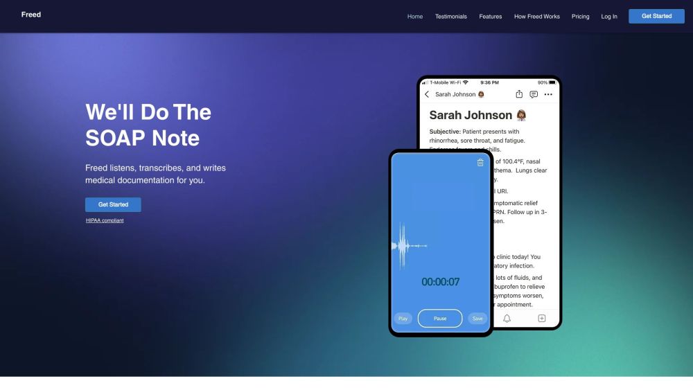 Freed | AI Medical Scribe: Transcribes, Summarizes, Seamless Documentation
