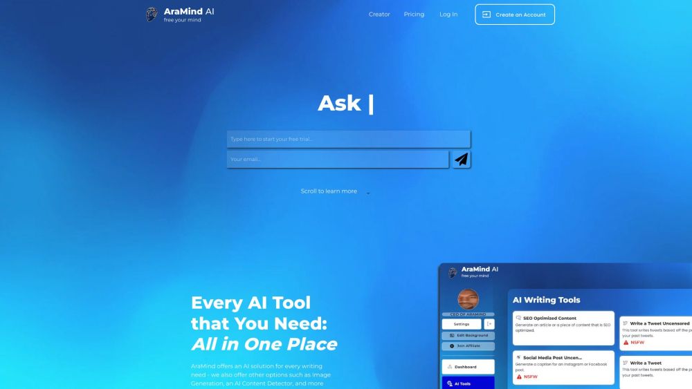 AraMind AI: AI Writing for Essays, Scripts & Content
