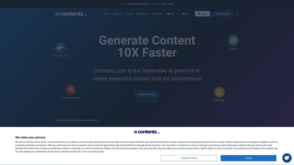 Contents.com : AI-Driven SEO, Fast Content, Elevate Marketing Success