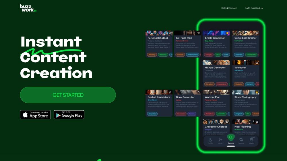 BuzzWork.ai: AI Tools for Content, Voiceovers & Book Creation