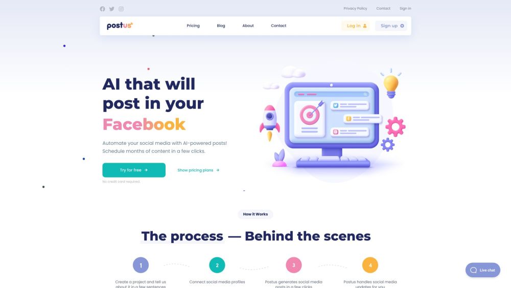 Postus: AI-Crafted Posts for Facebook, Instagram & Twitter Simplified
