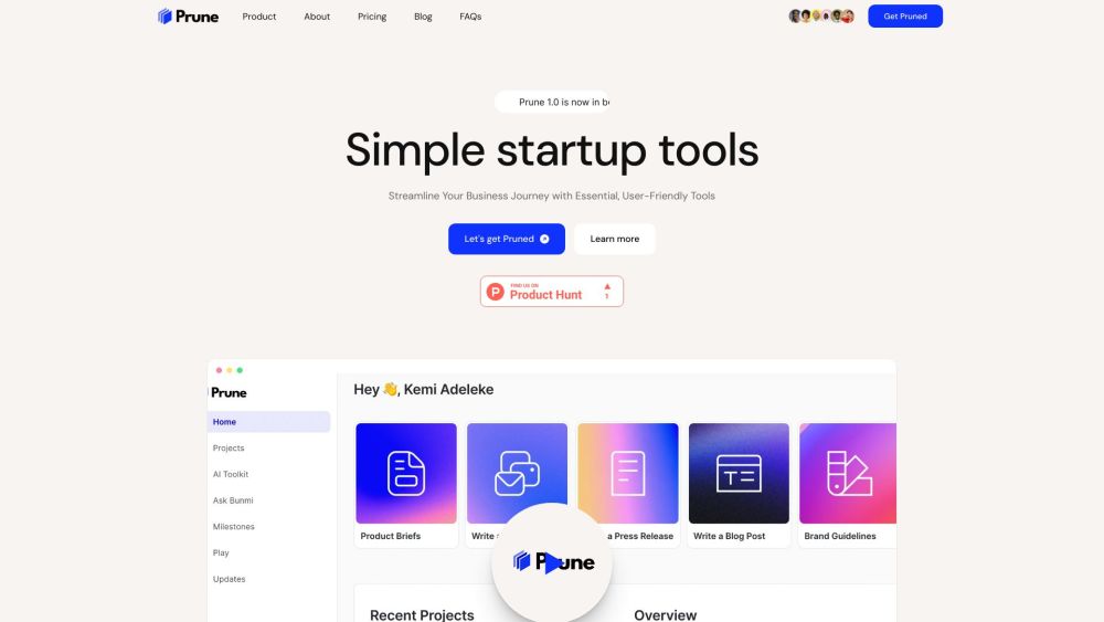 Prune: AI Writing, Productivity & Simple Notes Assistant