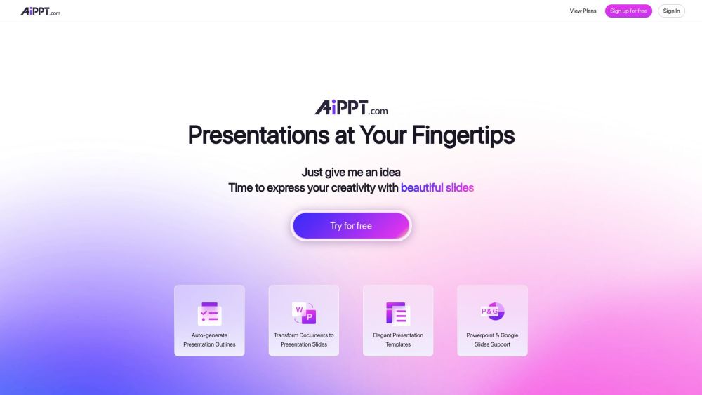 AiPPT: AI Slide Creation, Templates & PowerPoint Sync
