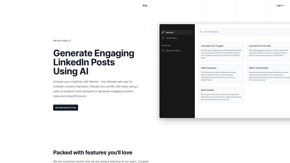 Mentis: AI-Powered LinkedIn Content Ideas & Engagement Boost