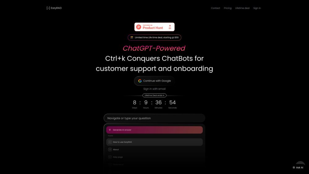 EazyRAG: Cut Support 50%, Boost Onboarding 10X, ChatGPT Powered