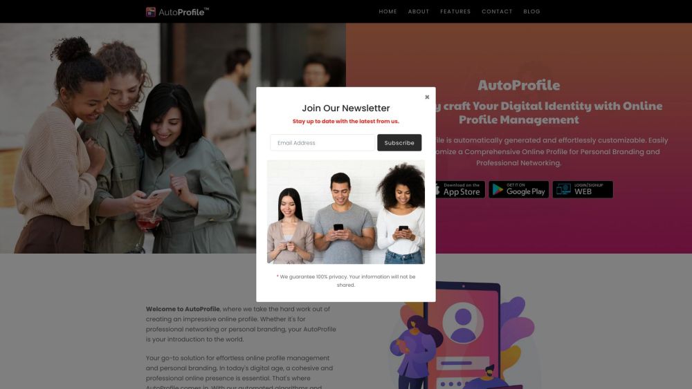 AutoProfile : Standout Digital Identity & Effortless Profile Management