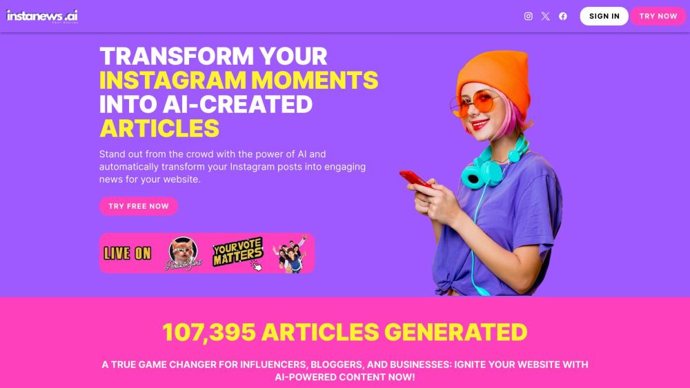 InstaNews.ai: Auto-Blog from Instagram & SEO Boost Tool