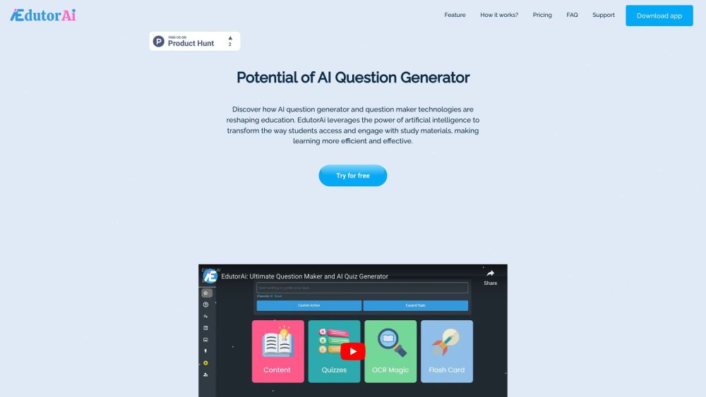 EdutorAI: AI Quizzes & Flashcards, Personalized, Engaging Study Tools