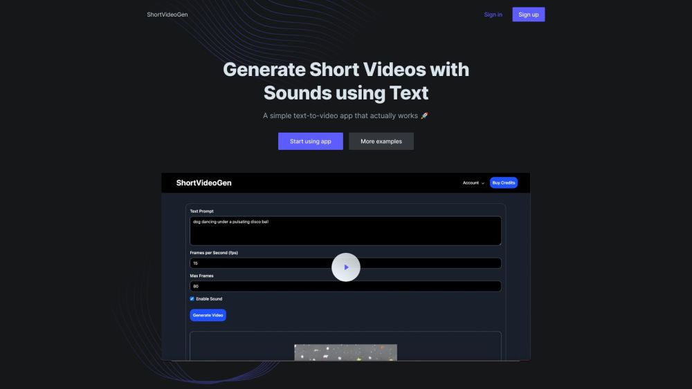 ShortVideoGen: AI Text-to-Video with Audio, Fast Social Creation