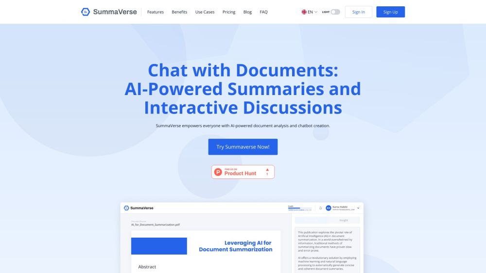 SummaVerse: AI Summarization, Simplify, Deep Understanding