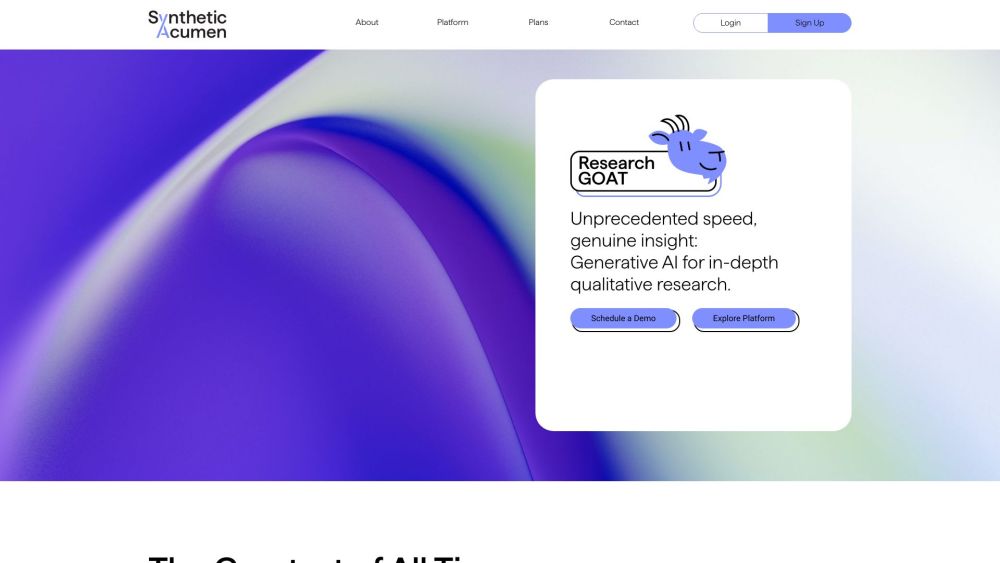 Qualitative AI: Generative Platform for In-Depth Research : Conduct Hour-Long Interviews with AI Moderators