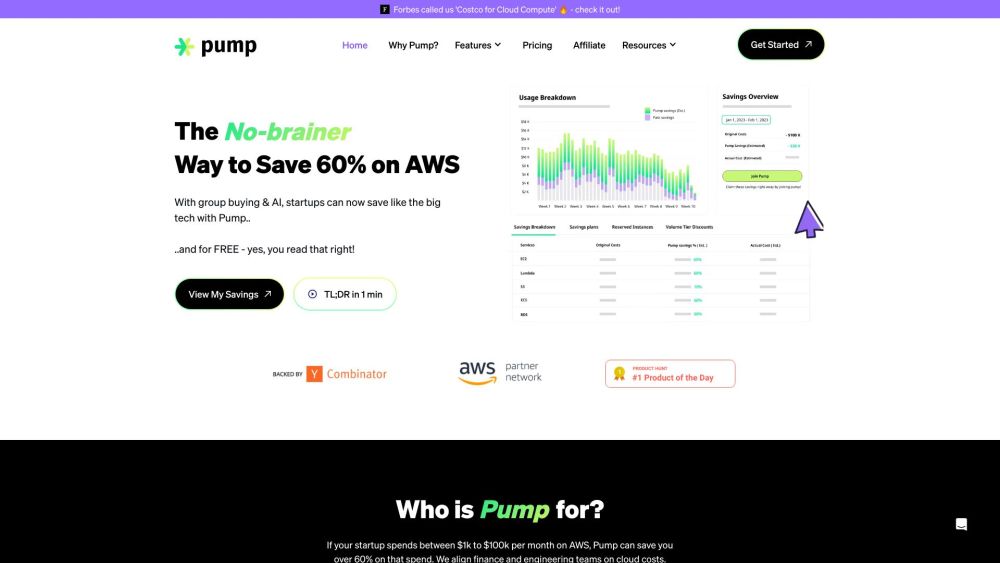 Pump: AI-Powered AWS Spend Reducer : Cuts Costs Up to 60%