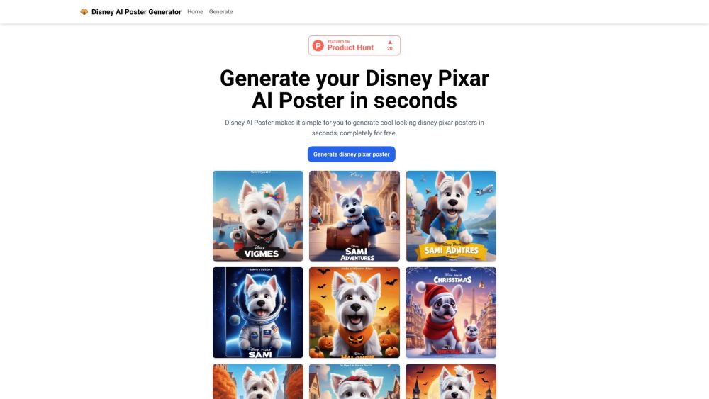 Disney AI Poster Tool : Create Pixar Posters Instantly Online